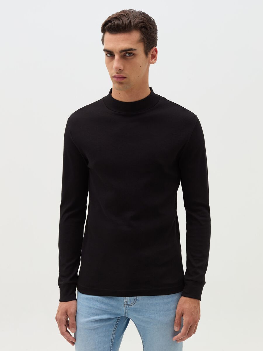 Long-sleeved T-shirt in interlock cotton_0