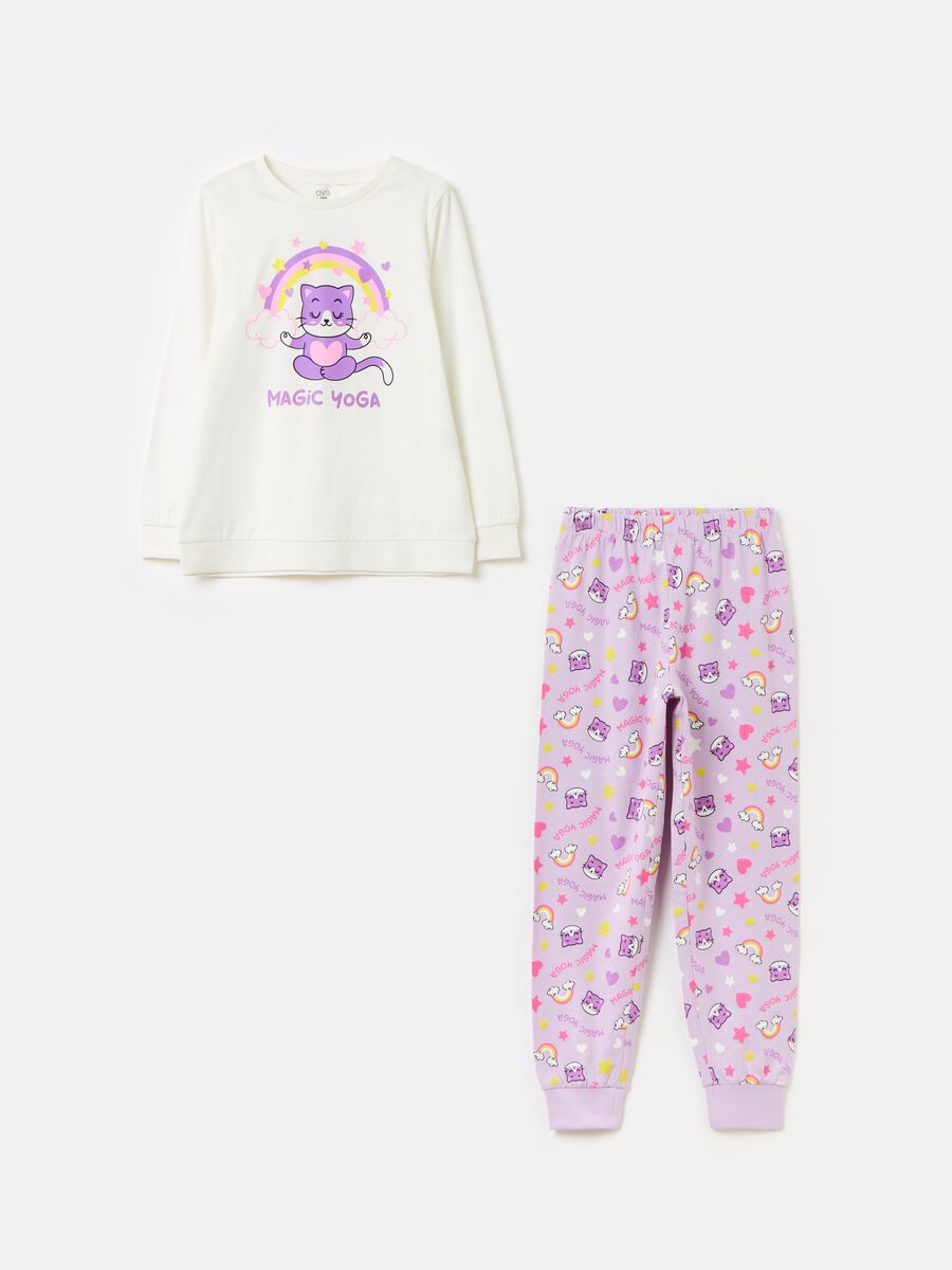 Organic cotton pyjamas with print_0