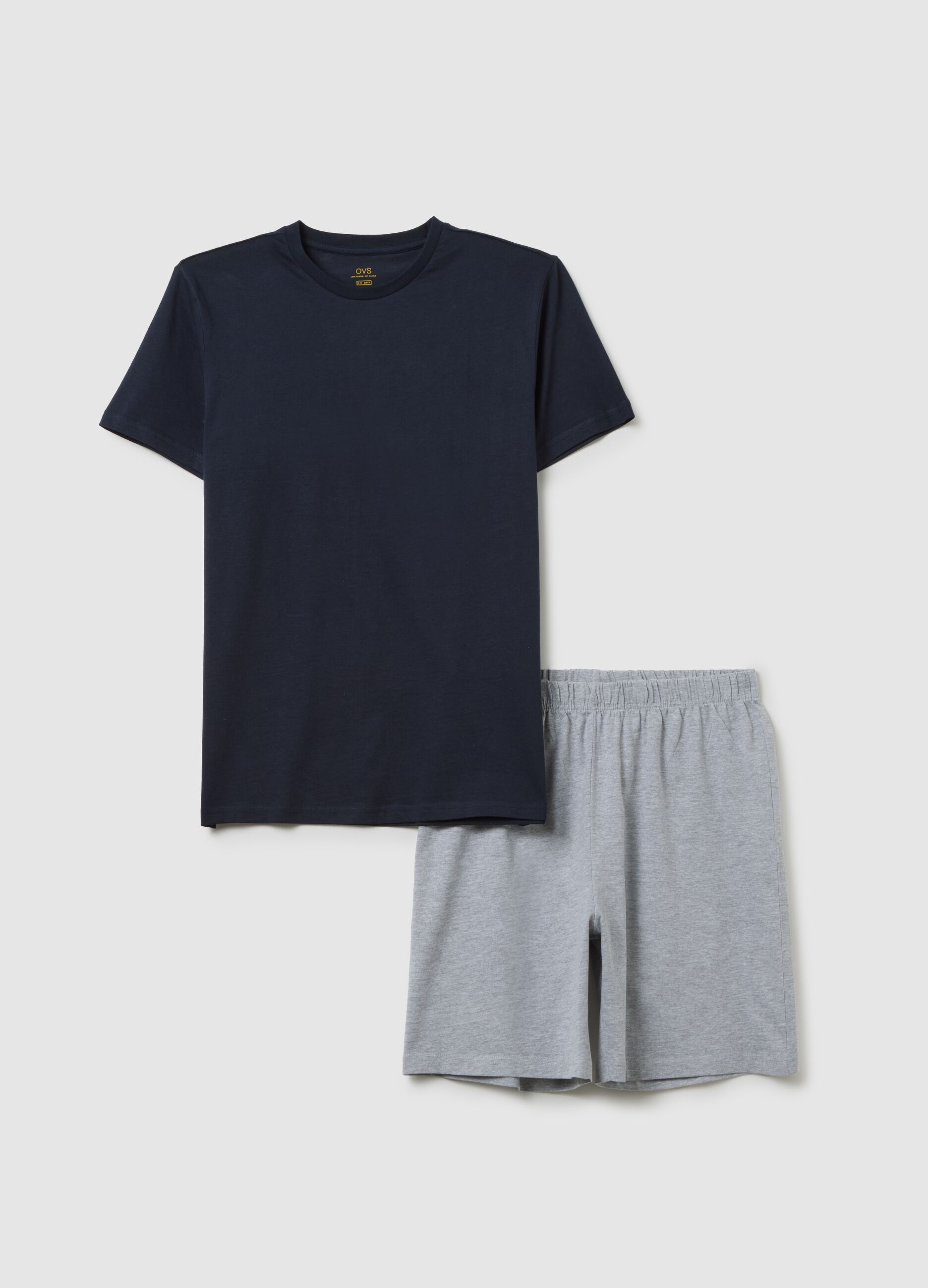 Blue Cotton Blend Pyjamas Regular Fit