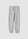 Boy's grey jogger trousers in pure cotton regular fit_3