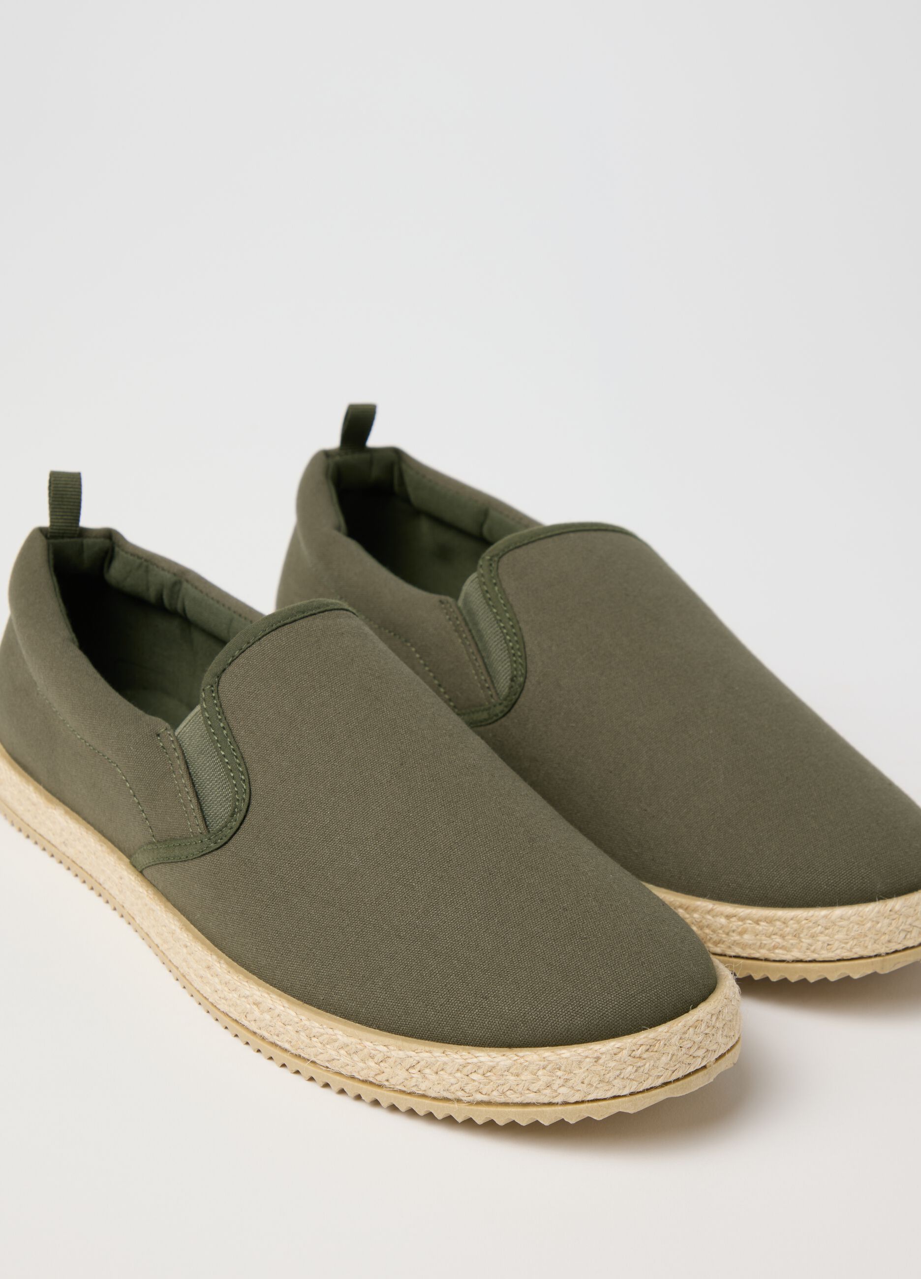 Espadrillas in cotone verde