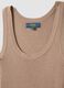 Beige viscose blend fitted tank top_5