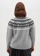 Grey regular fit sweater with jacquard pattern_3