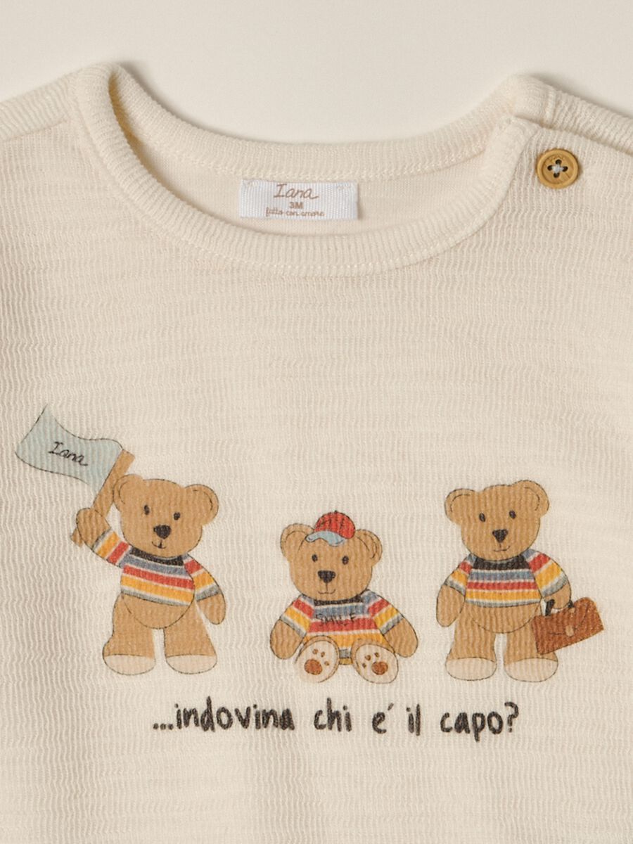 IANA newborn boy sweatshirt in cotton blend French terry_2