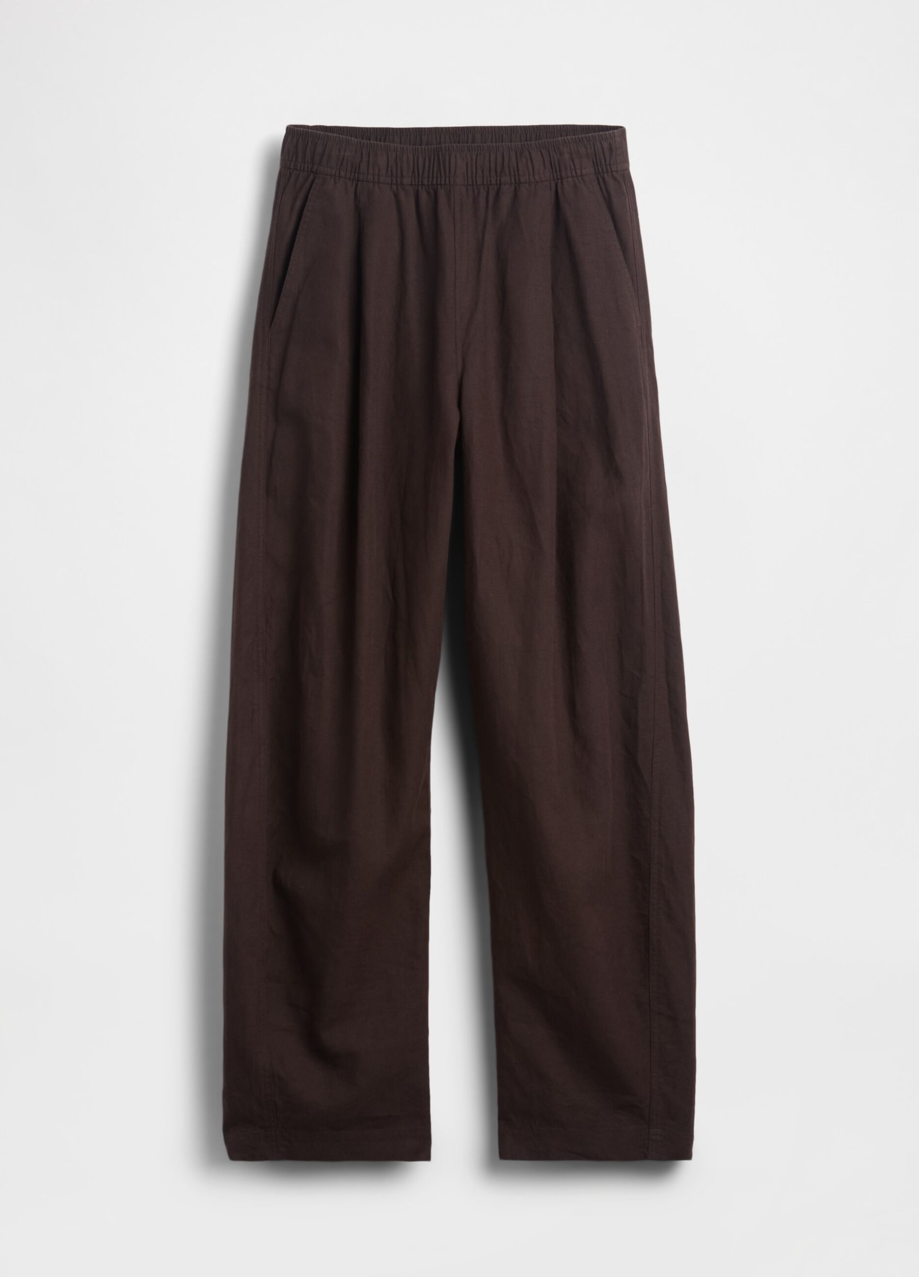 Linen-blend palazzo trousers