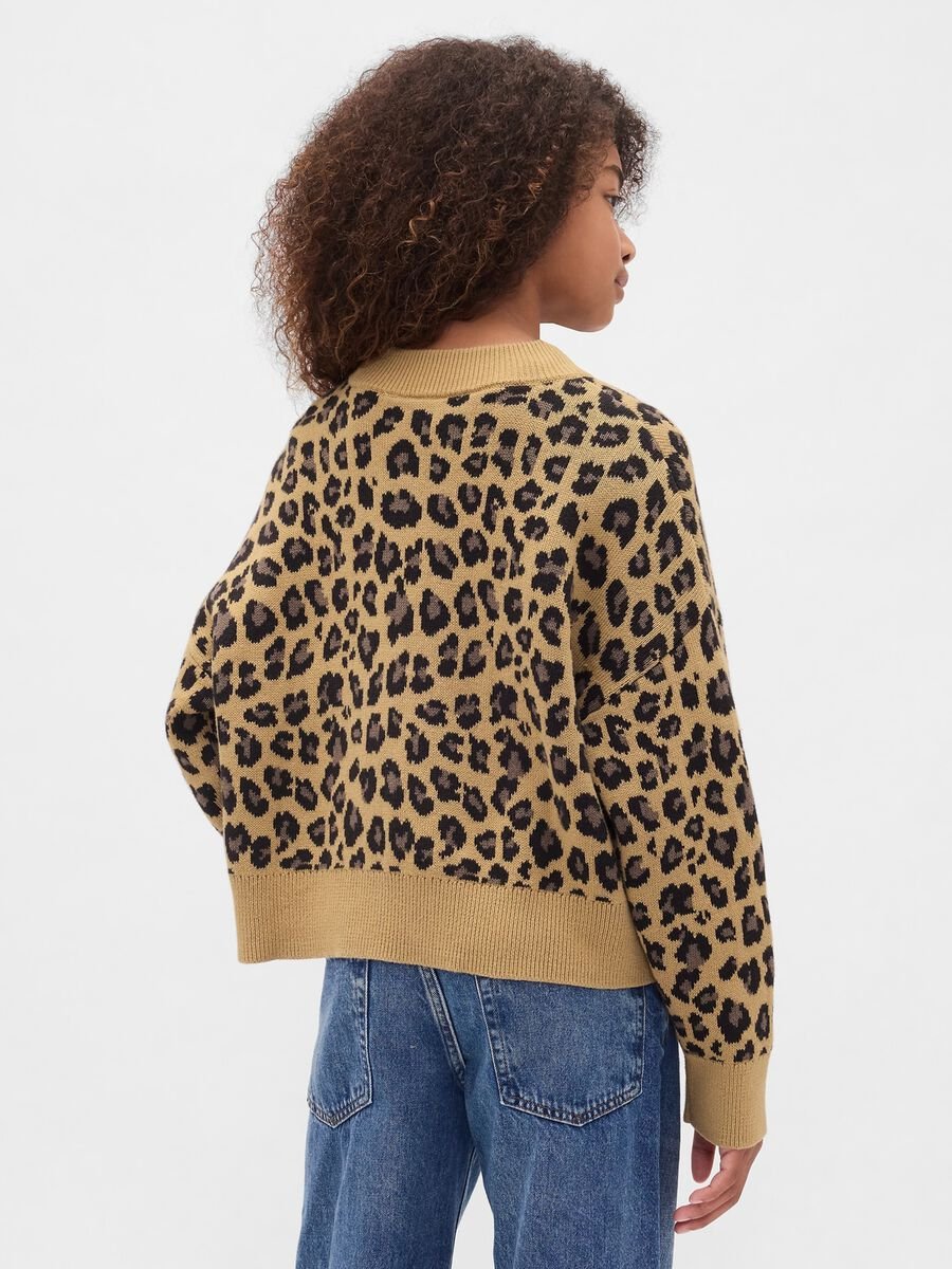 Beige Leopard Print Jumper_1