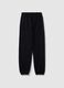 Girls' regular fit black pure cotton jogger trousers_4