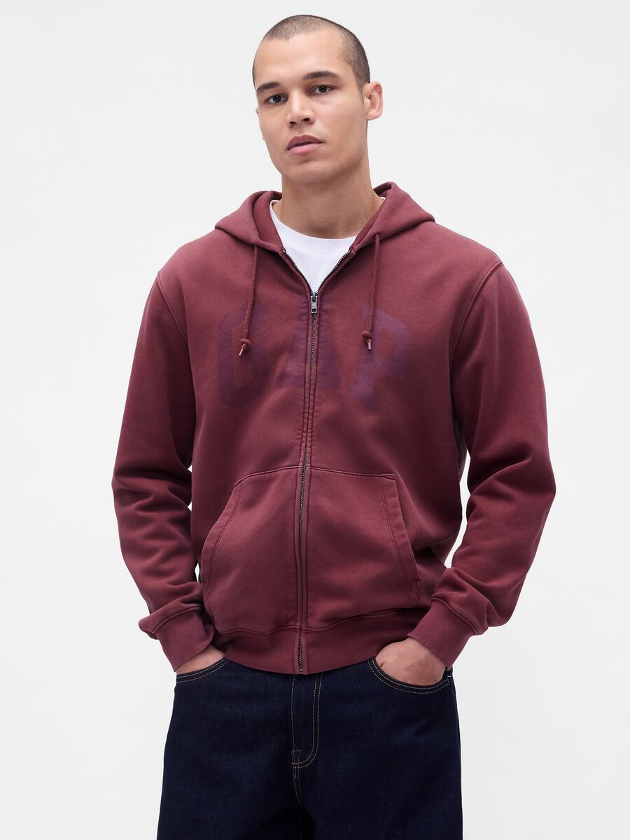 Full Zip Red Sweatshirt_0