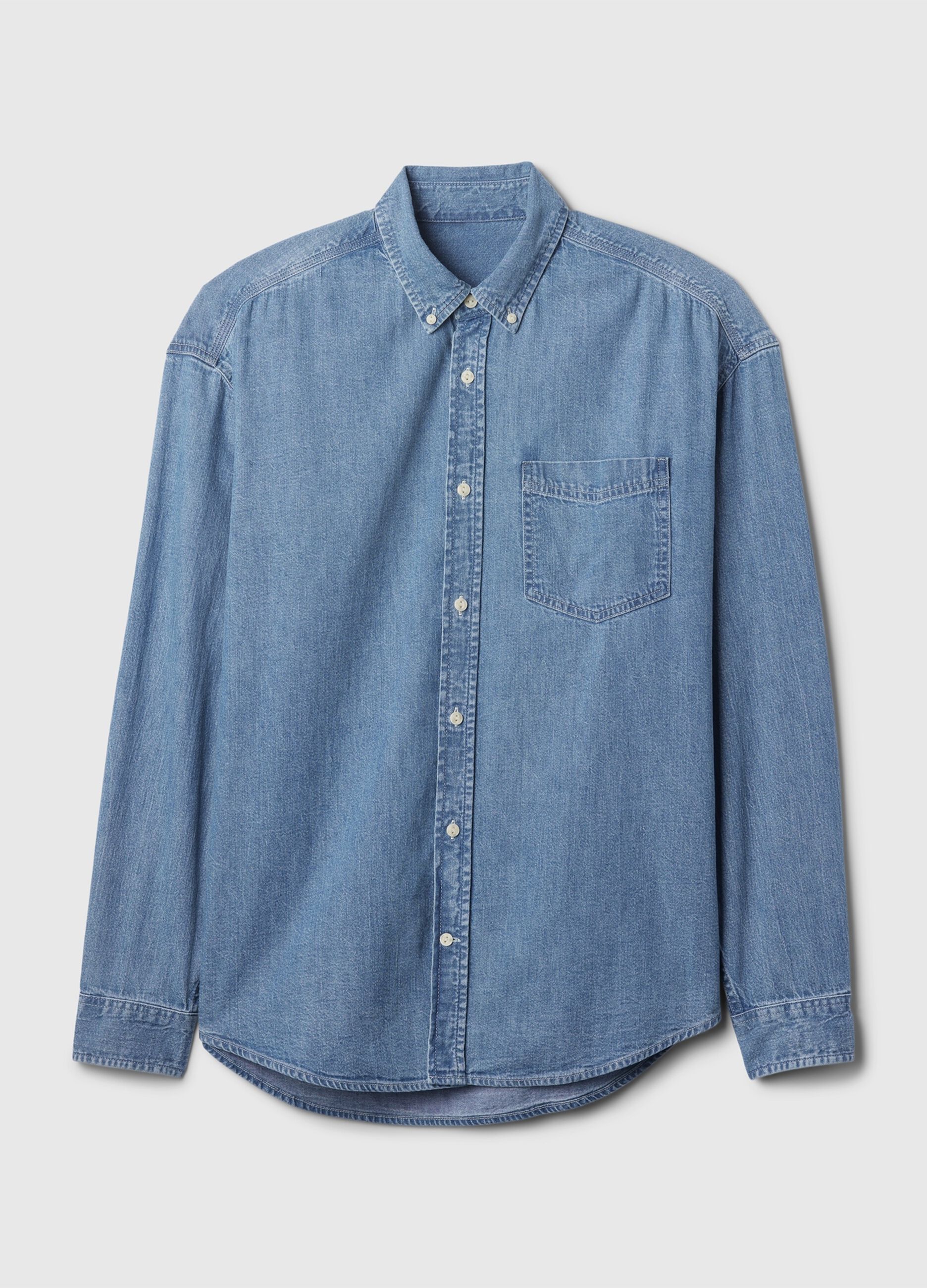 Button-down shirt in denim