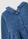 Baby girl's blue dress in pure cotton with regular fit and round neckline_3
