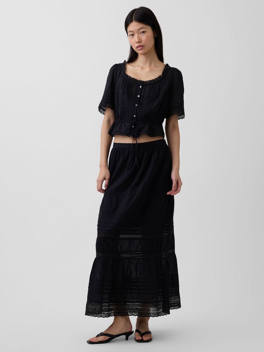 Pure cotton blouse with lace_3