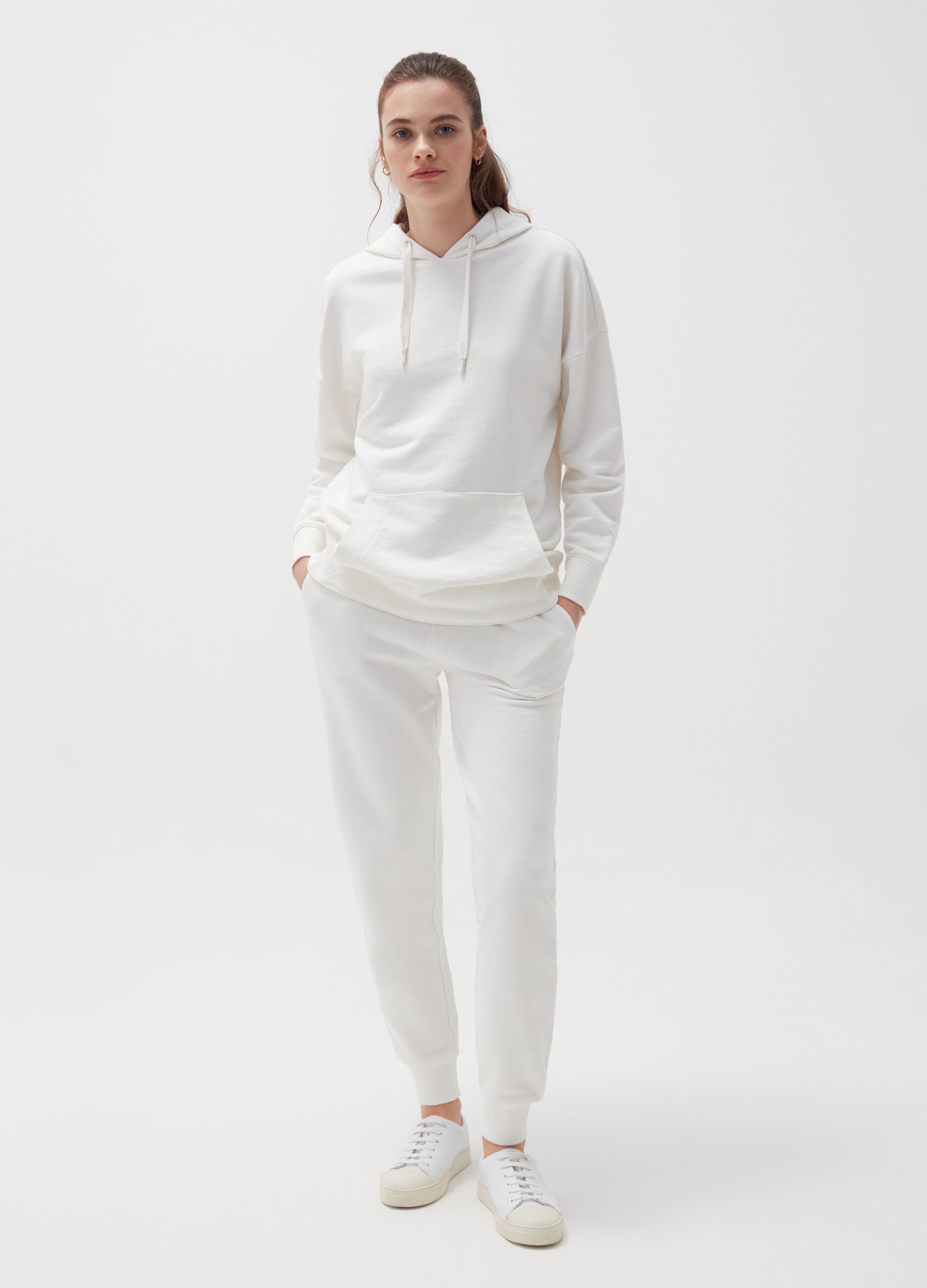 Joggers in felpa con coulisse_0