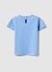 T-shirt in puro cotone azzurra da bimba regular fit con farfalle_1