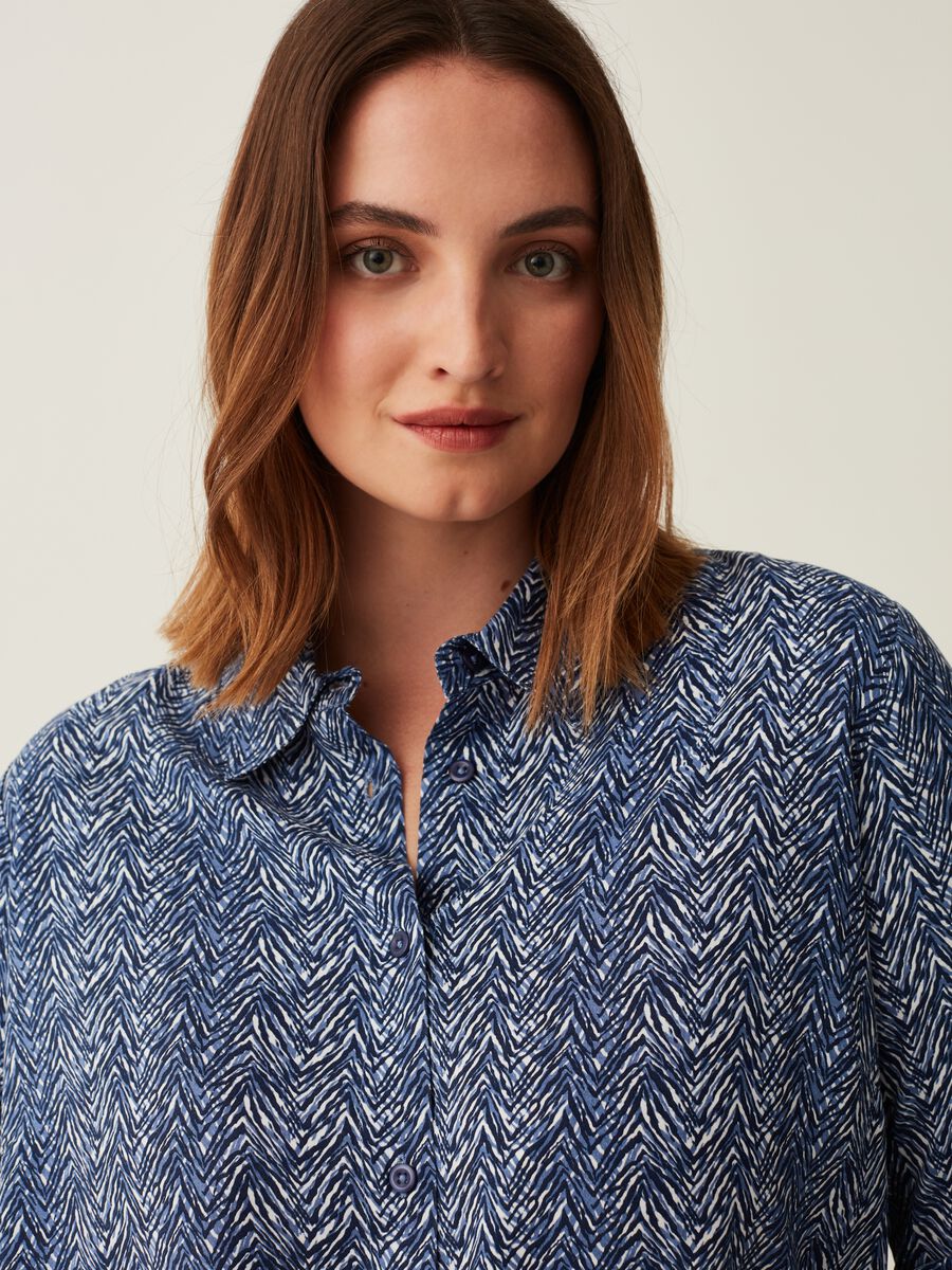 Camicia in viscosa con stampa Curvy_0