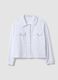 White pure cotton jacket with Broderie Anglaise embroidery, regular fit_4