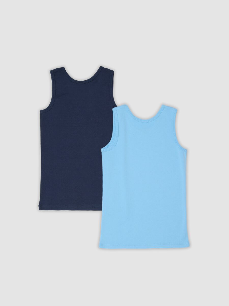 Bipack di canotte multicolor in puro cotone organico per ragazzo regular fit_1