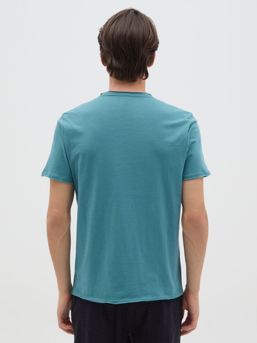 Men's Green Cotton T-Shirt, Regular Fit_3