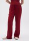 Women's red regular fit pure viscose trousers_1