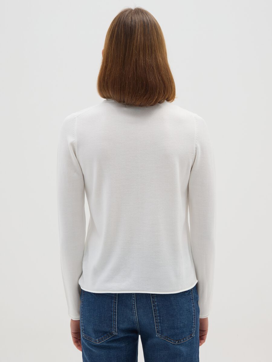 White sweater in pure acrylic_2