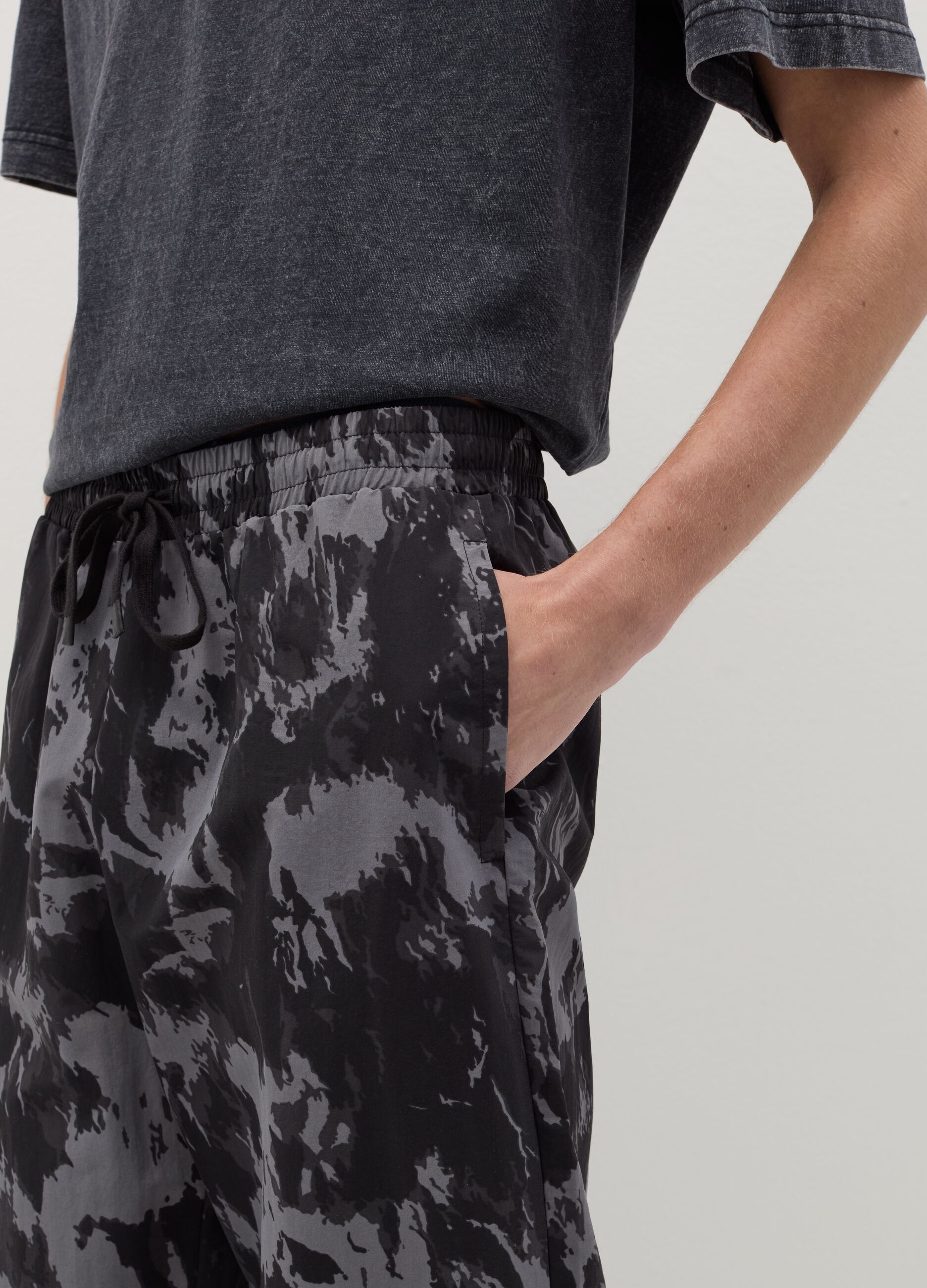 B.ANGEL X THE SEA BEYOND tie-dye joggers with drawstring