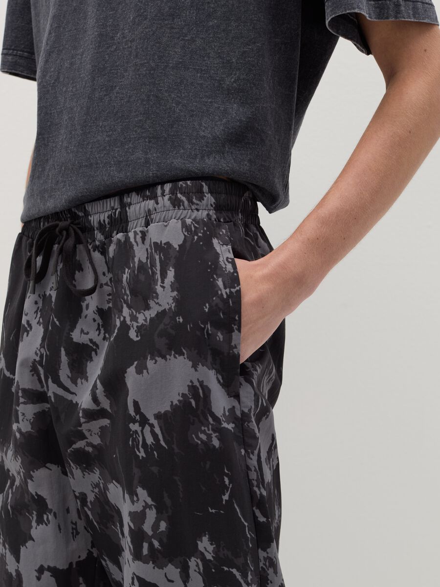 B.ANGEL X THE SEA BEYOND tie-dye joggers with drawstring_3