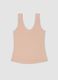Beige stretch-fabric vest top, regular fit_0