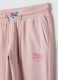 Pink cotton blend regular fit trousers with Everlast logo_5
