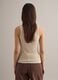 Tank top in cotone elasticizzato beige regular fit_2