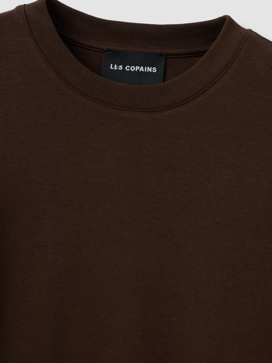 Brown boxy-fit T-shirt in a cotton&ndash;viscose blend_2