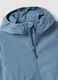 Blue oversized rain jacket with hood and zip for boys_6