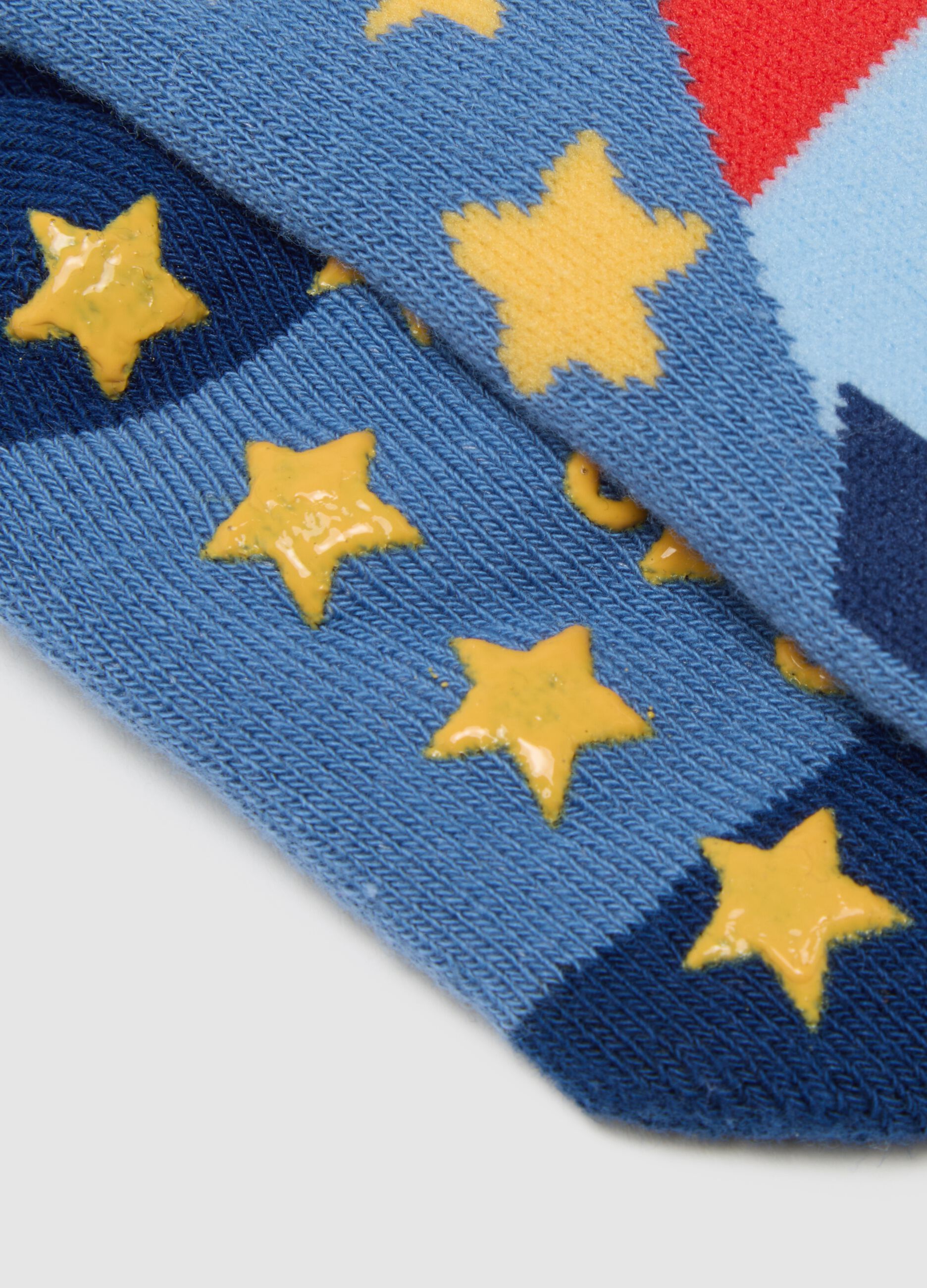 Bipack calzini antiscivolo da neonato in cotone multicolor