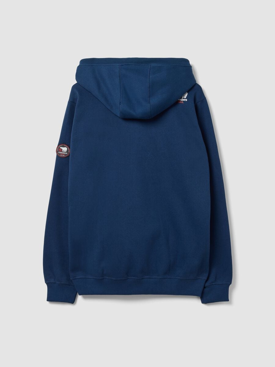 Blue cotton-blend hoodie_2