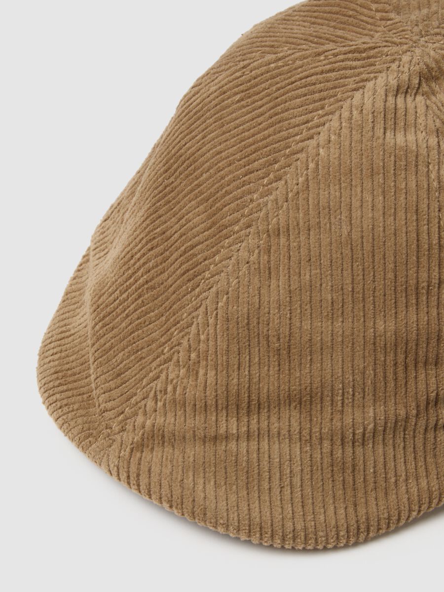 Brown Corduroy Pure Cotton Hat_1