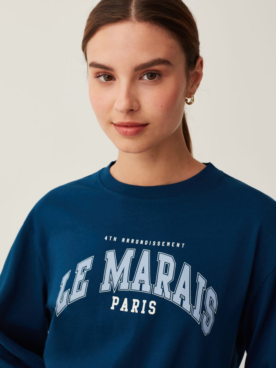 T-shirt a maniche lunghe con stampa_1