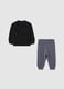 Multicoloured sweatshirt and trousers set for boys in pure cotton_1
