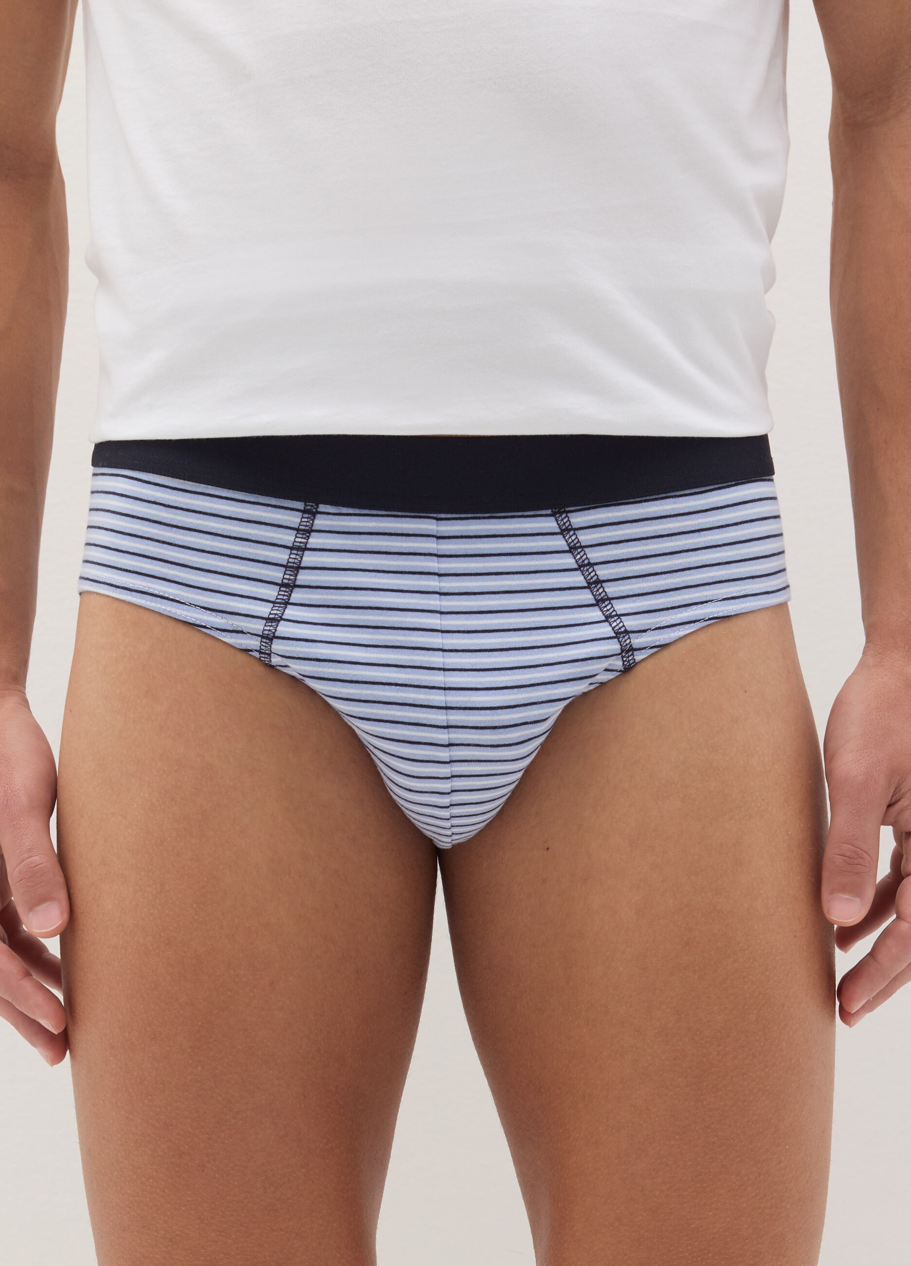 Five-pack striped cotton briefs