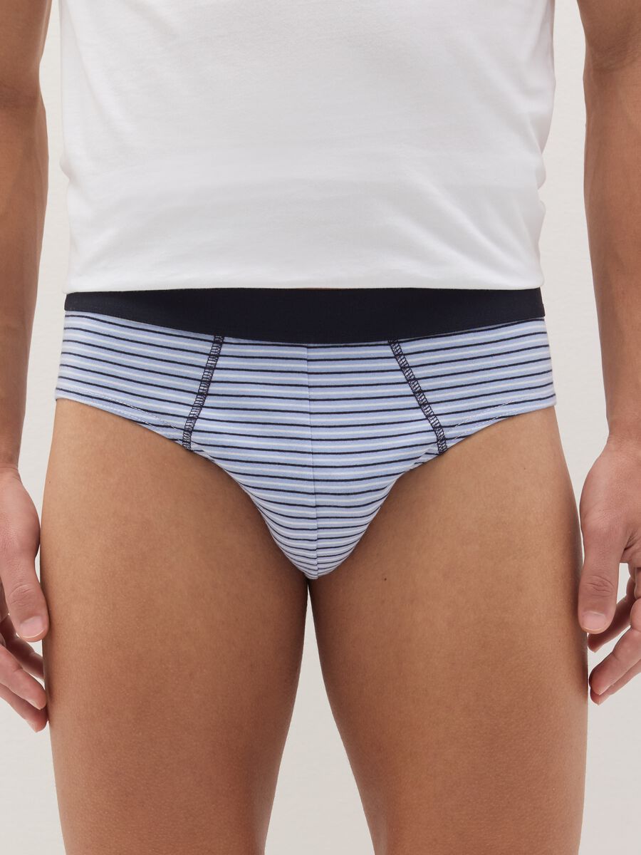 Five-pack striped cotton briefs_1