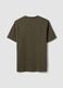 Green pure cotton short-sleeve regular-fit T-shirt_5