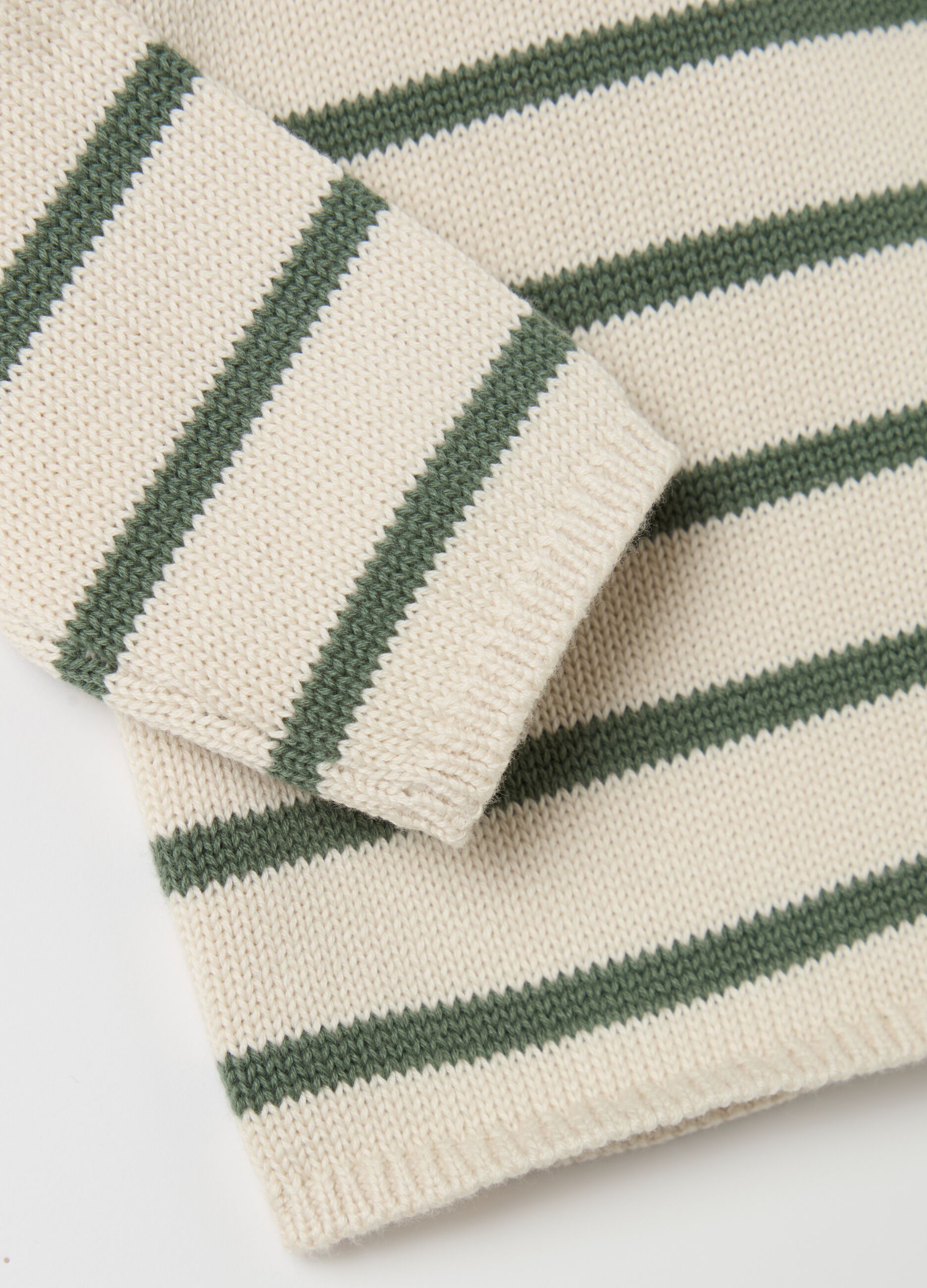 Striped pullover in cotton