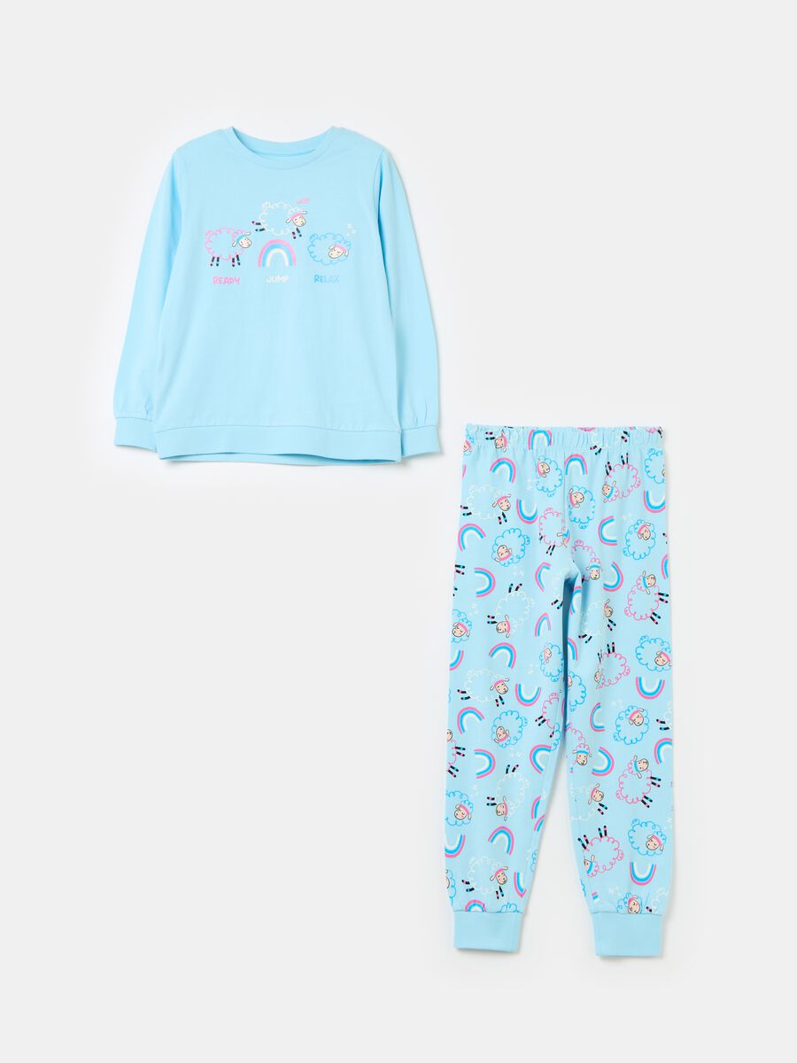 Organic cotton pyjamas with print_0