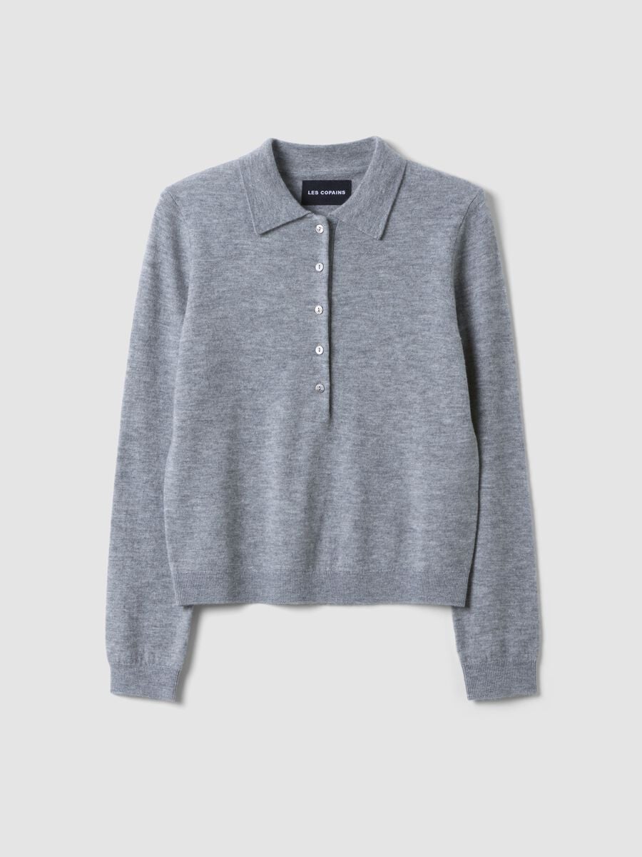Grey pure wool crew-neck jumper_4