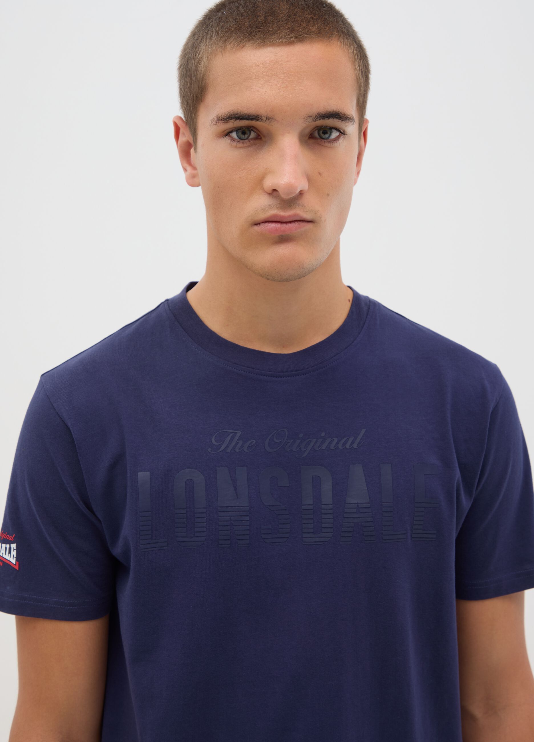 Lonsdale Blue Cotton Short Sleeve T-shirt