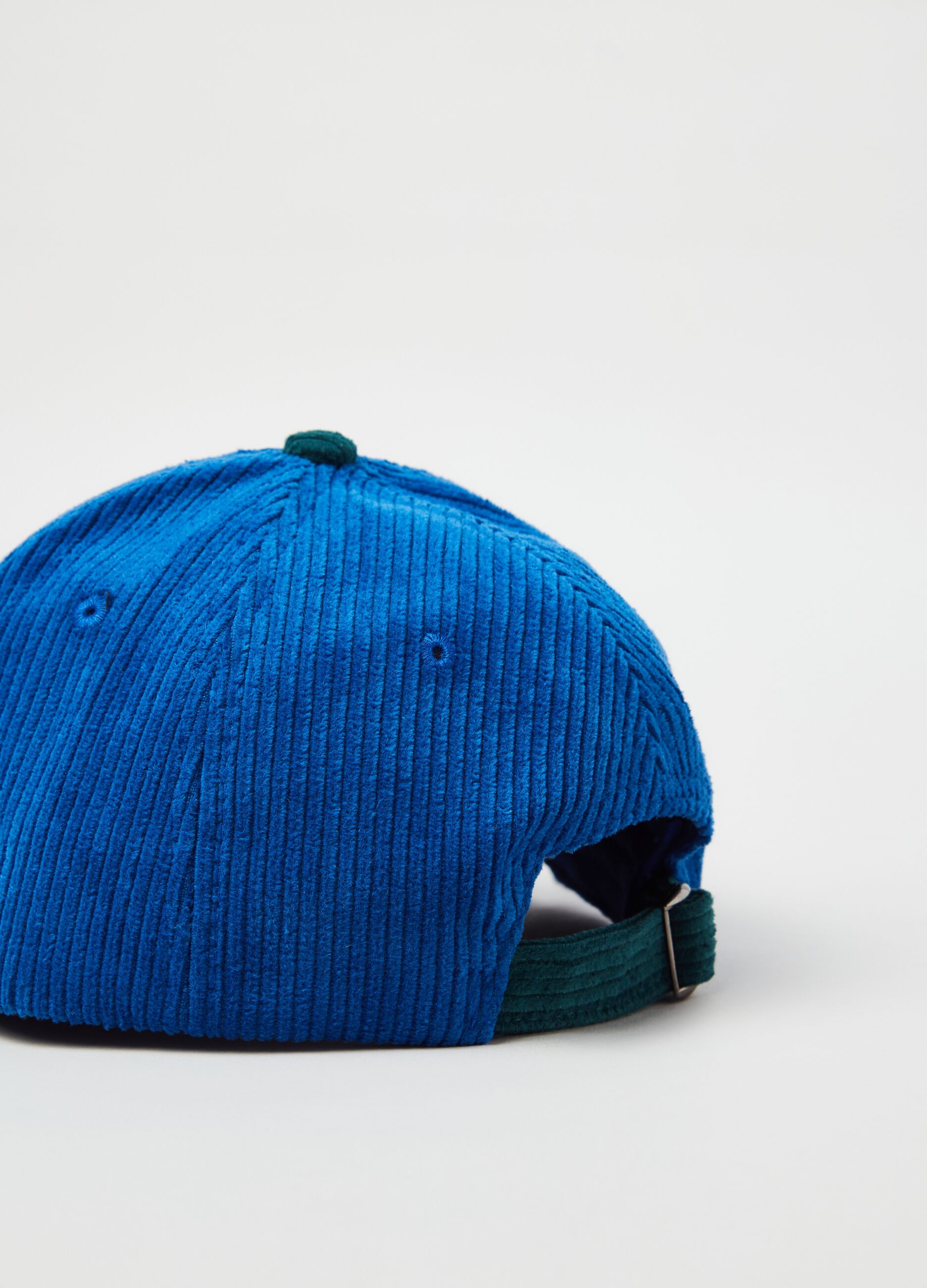 Baseball cap bicolore in corduroy