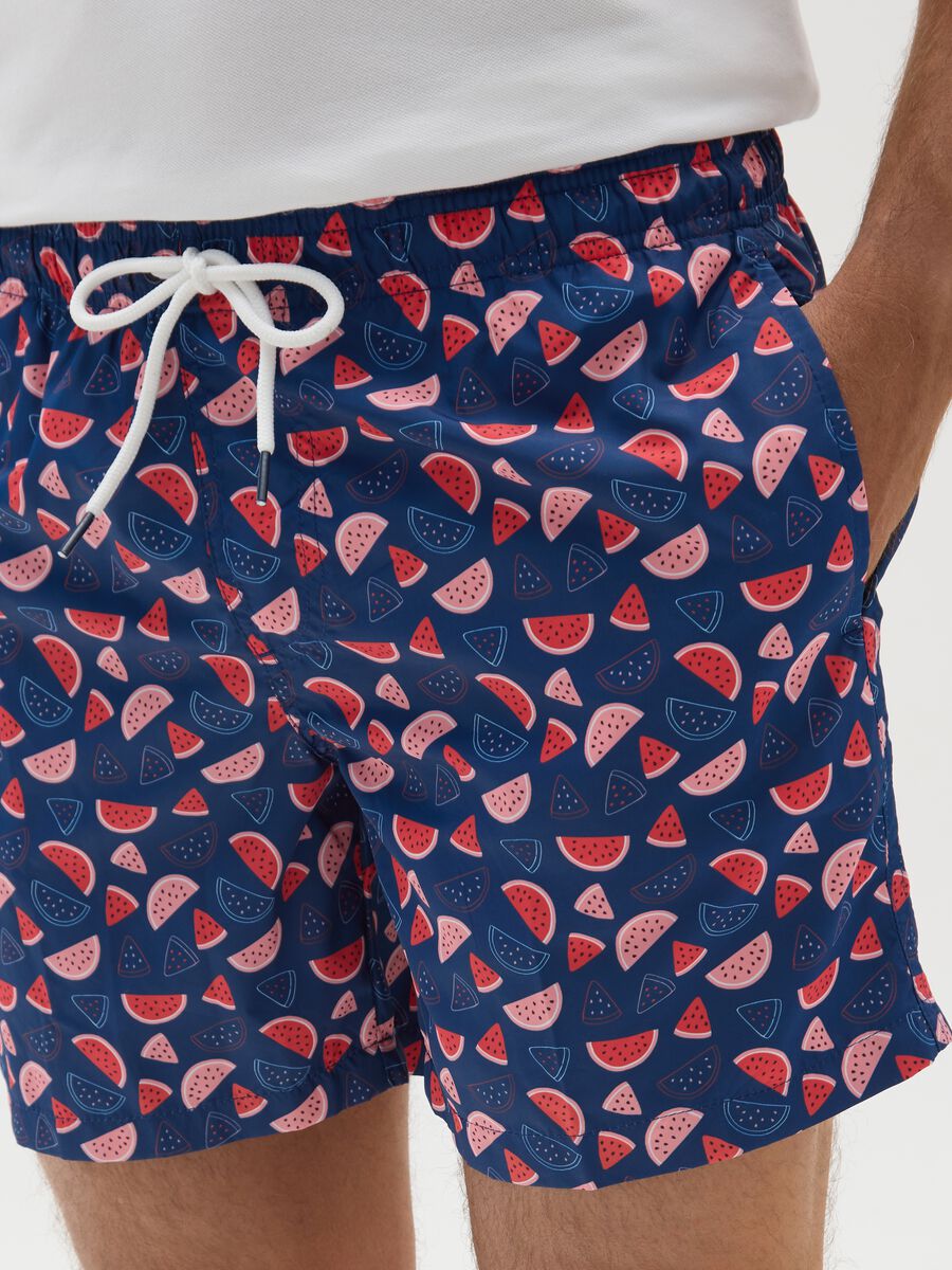 Men's multicolour regular fit swim trunks_2
