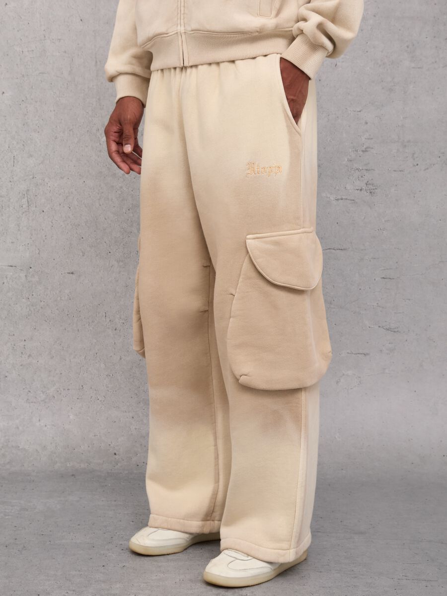 Sunfaded Cargo Sweatpants Vintage Sand_0