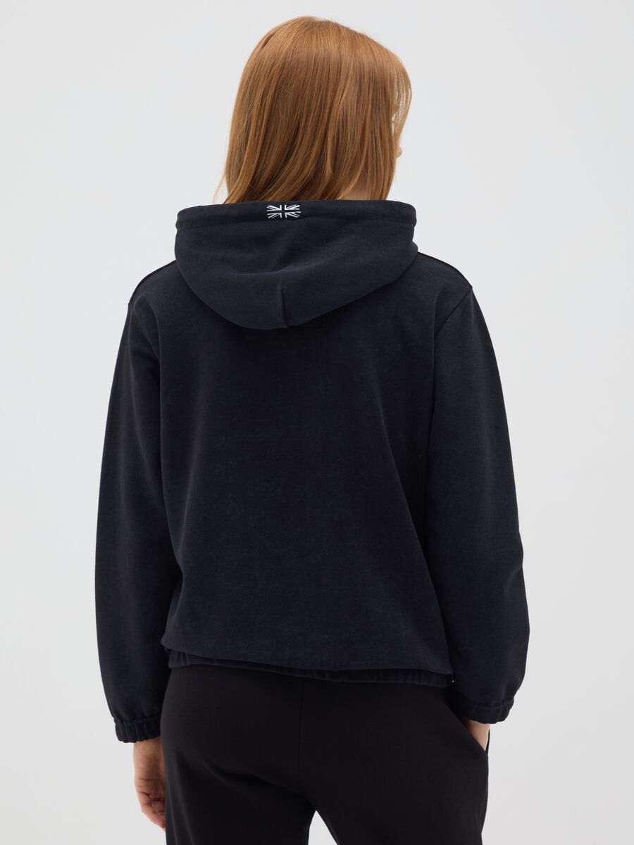 Felpa in cotone nero regular fit_2