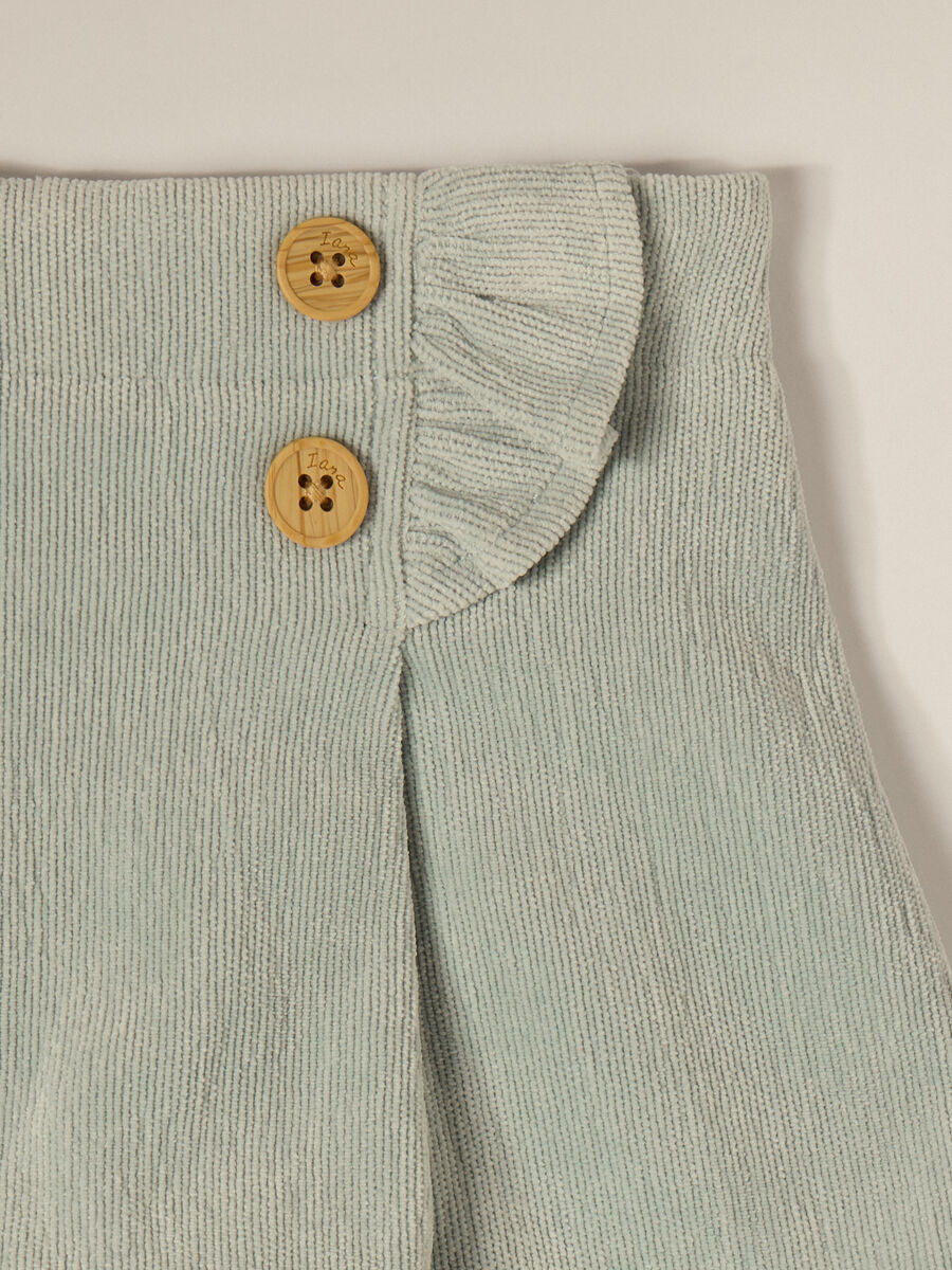 Elasticated Blue Corduroy Skirt_2