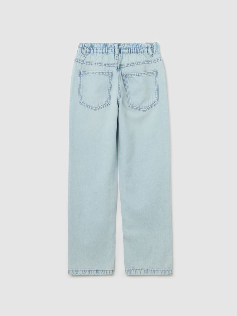 Jeans mom fit cinque tasche con abrasioni _4