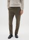Green chino trousers in stretch cotton blend slim fit_1