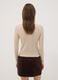 Beige ribbed viscose-blend top with high neck_3